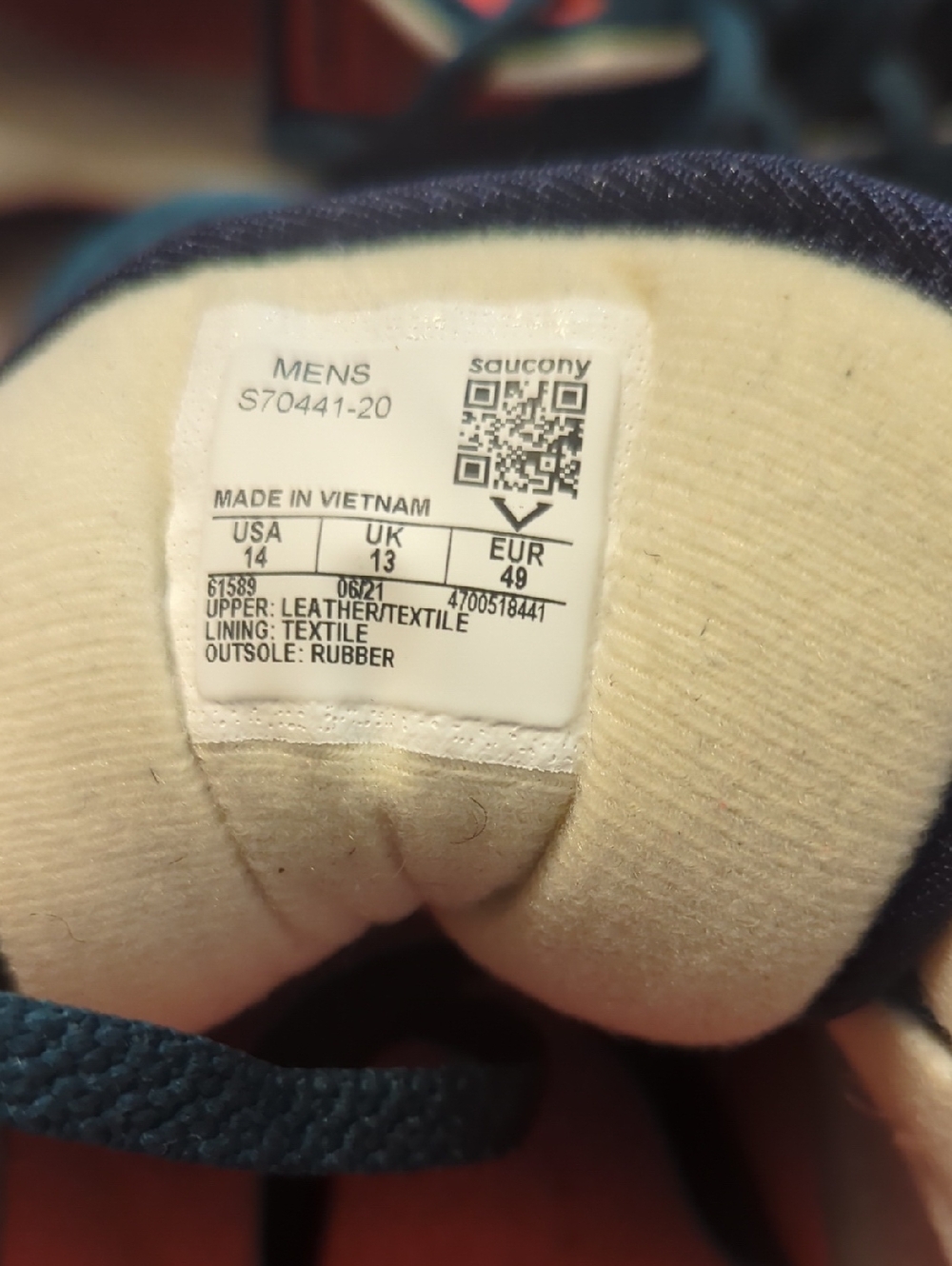 Saucony Shadow 4000 Teal & Navy Casual Sneakers - Picture 7 of 7
